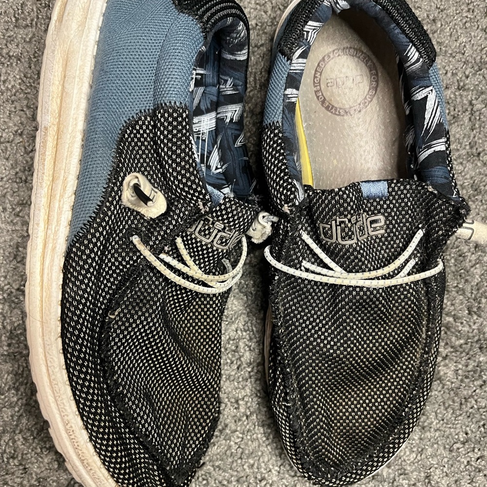 Hey Dude Black and Blue Casual Shoes